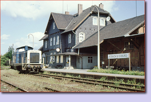 Bahnhof Bad Rodach 1994 Diesellok Baureihe BR 211