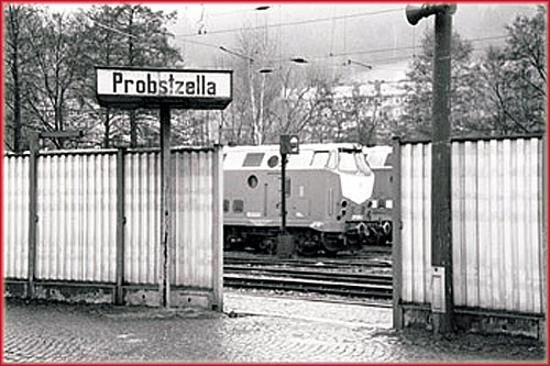Lokomotive der Baureihe 219 im Bw Probstzella