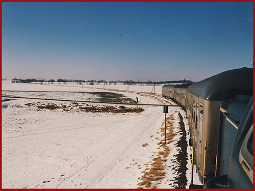 Auf der Strecke Coburg Rodach im Februar 1999